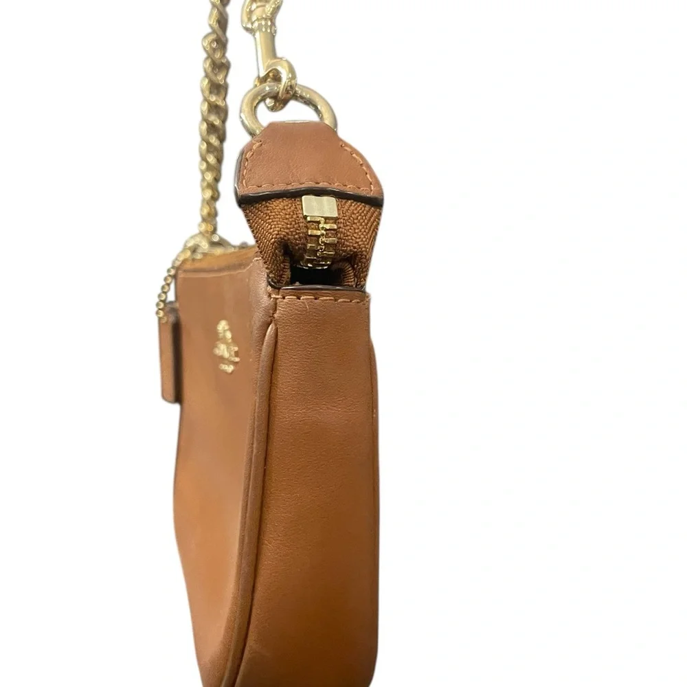 Coach Nolita Small Handbag Tan Gold Chain Y2K Designer Classic Preppy Small - Picture 4 of 14